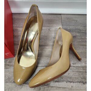 Coach Women's Sz. 7B Nala Patent Leather Cappuccino Pump Heels